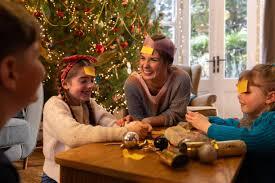 family playing christmas games